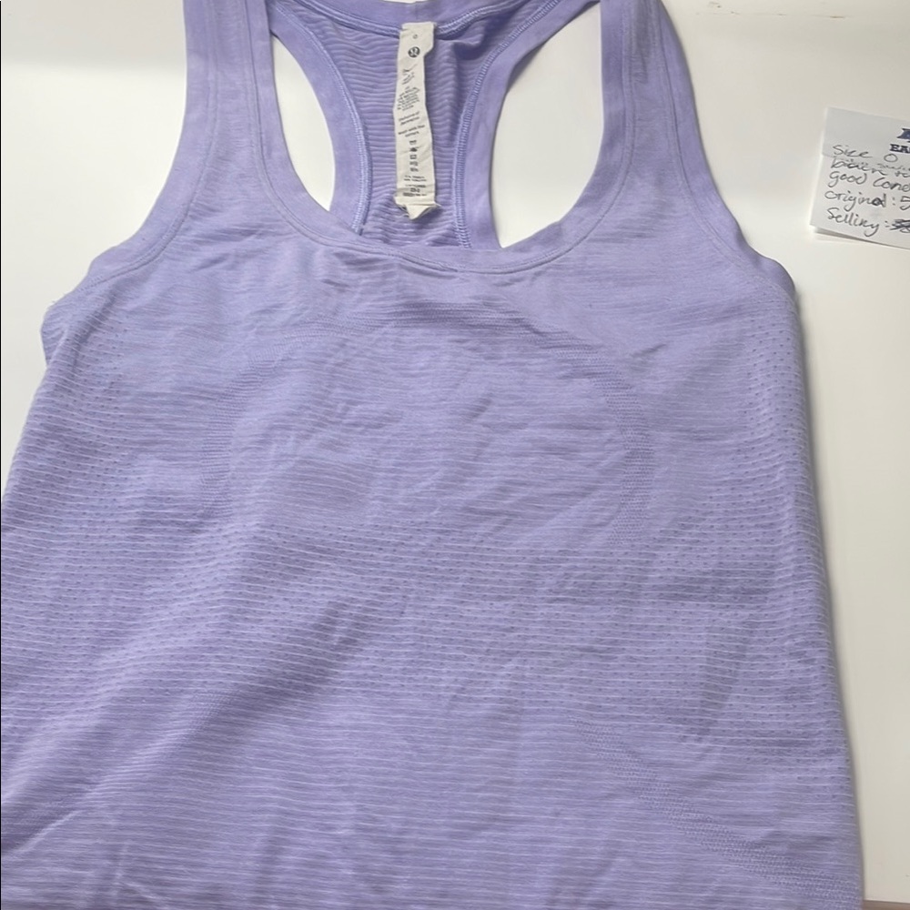 Lululemon Lavender Racerback Tank Top
